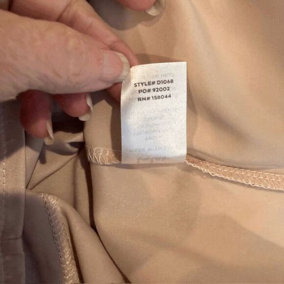 Lulus A Lot of Allure Champagne Satin Ruched Bustier Bodycon Dress Size Small - Picture 10 of 13